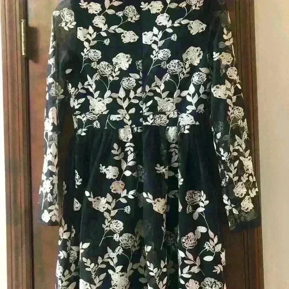 ALTAR’D STATE BLACK CUT-OUT LACE FIT & FLARE MINI FORMAL PARTY DRESS SIZE SM - Picture 3 of 12